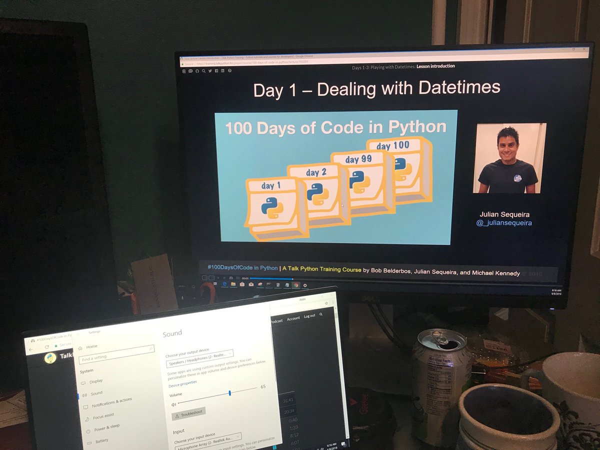 learning Python through our 100 days of code course