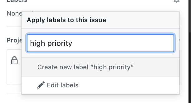 create new label