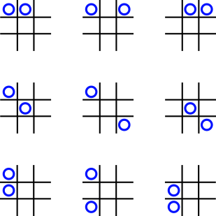 Examples of one move short of a winning line