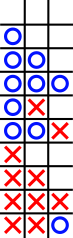 Image of rows of distinct combinations of Os and Xs