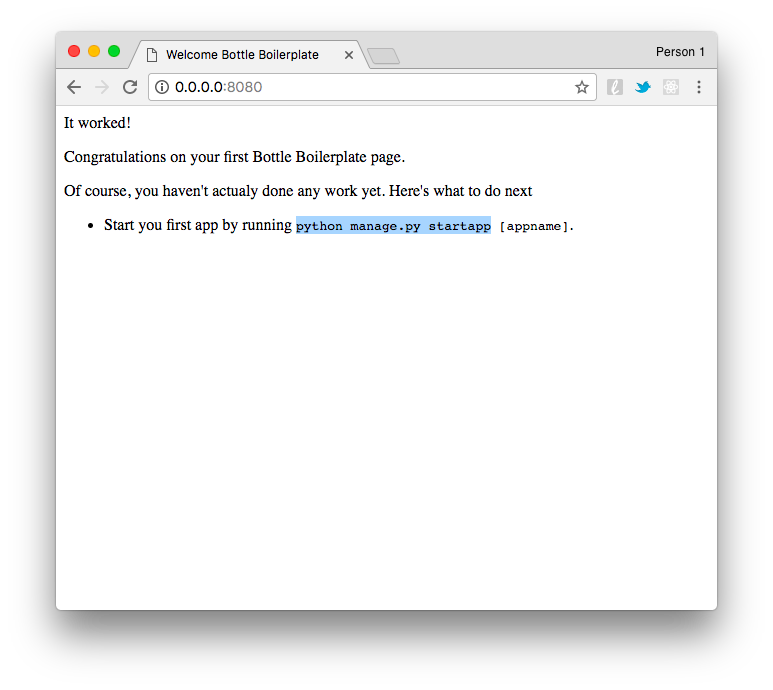 Bootstrap Your Next Python Project With Cookiecutter 1 default Bottle cookiecutter homepage