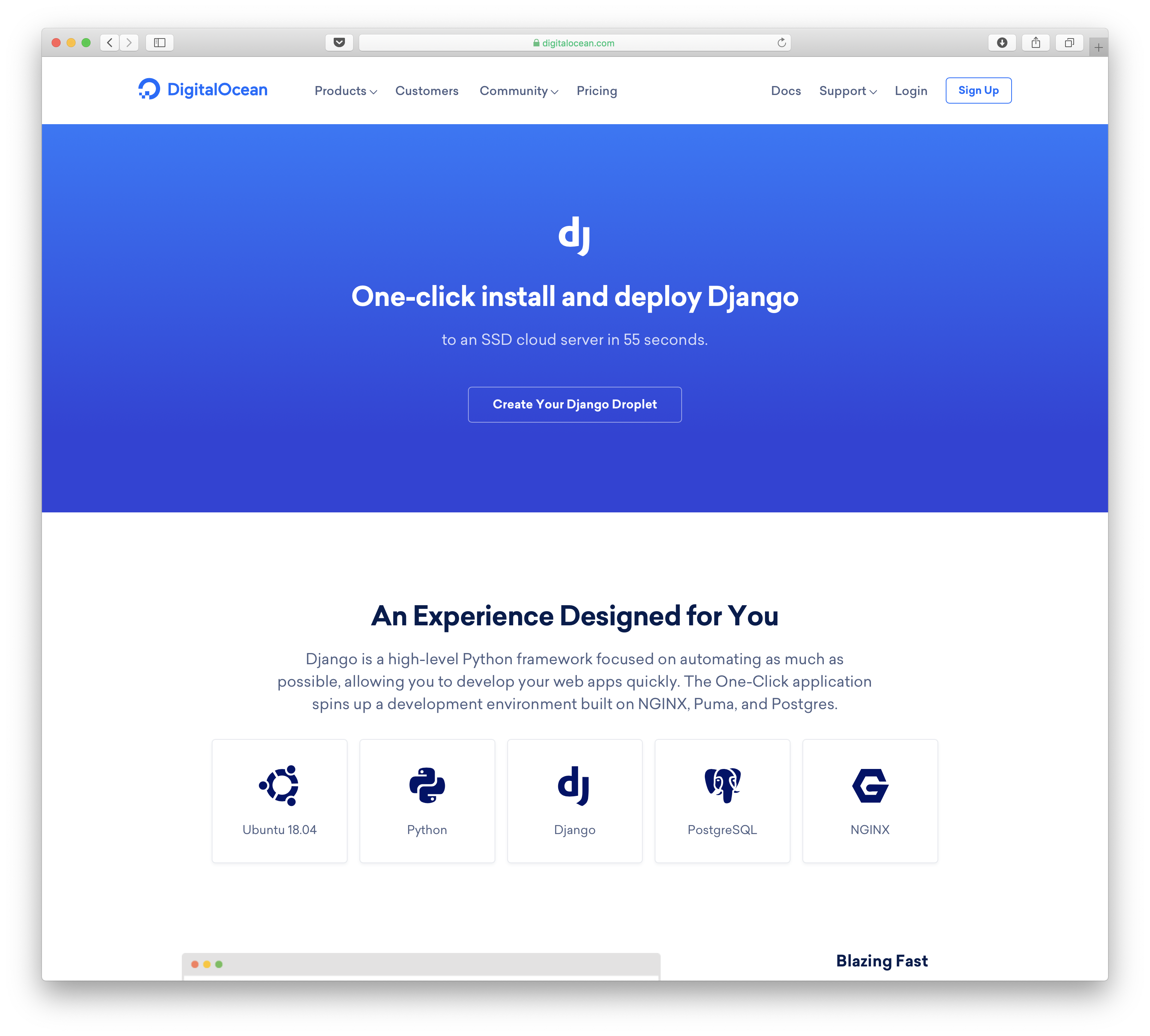 Django droplet