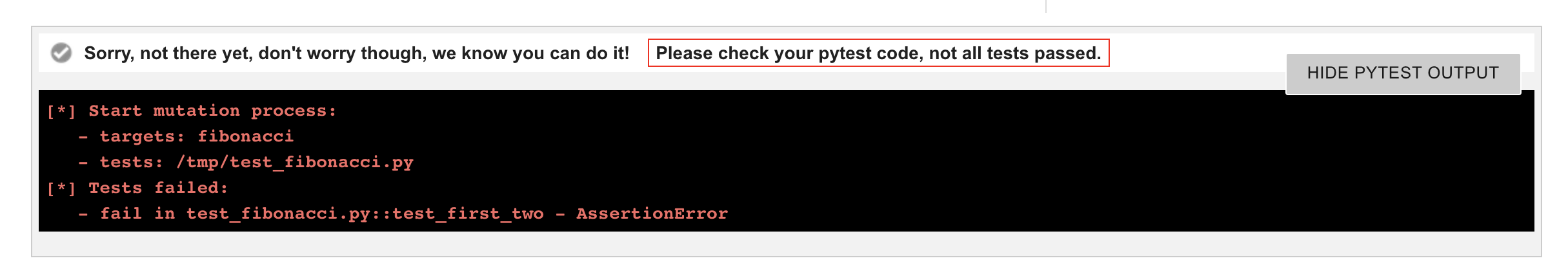 pytest fail