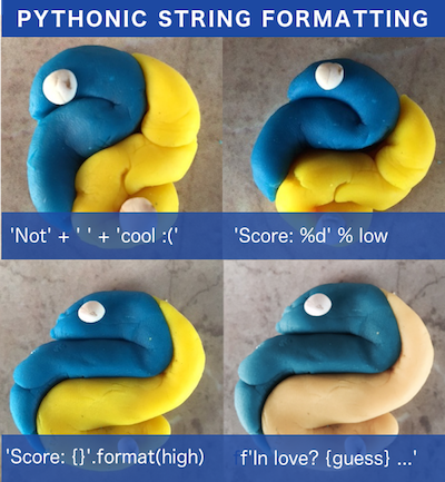 Pythonic string formatting summarized