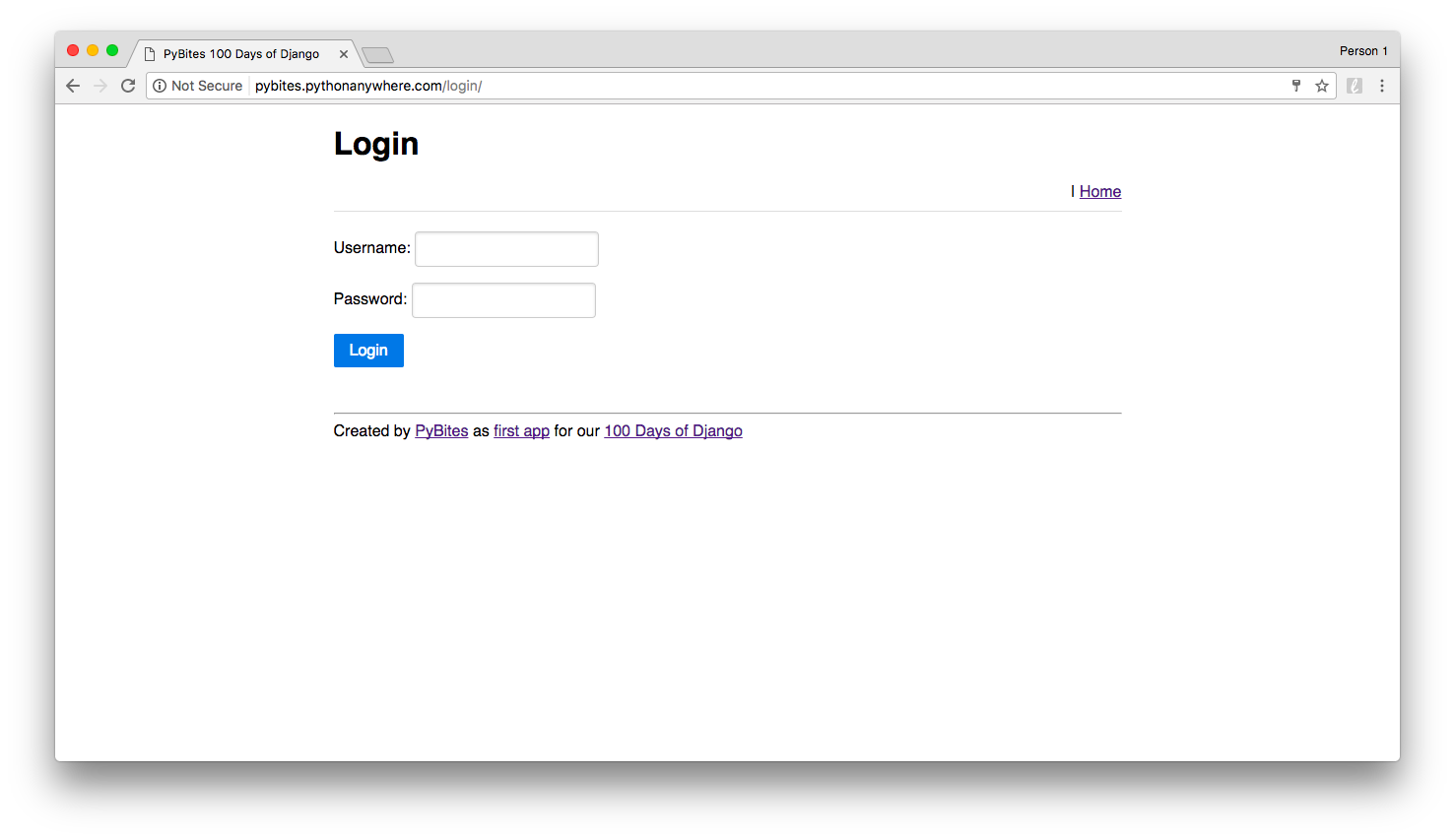 home page