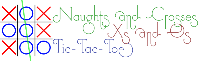 Header image: Naughts and Crosses, Os and Xs, Tic Tac Toe